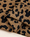Leopard Quarter-Zip Drop Shoulder Sweatshirt