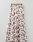 Leopard Drawstring High Waist Pocketed Pants