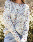 Scarlett Confetti Reversible Twist Sweater