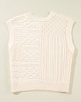 Madelyn Cable Knit Dolman Armholes Sweater Tank