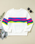 Stripe Patchwork Long Sleeve Top