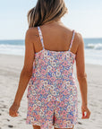 Virginia Floral Spaghetti Straps Tank Top and Shorts Set