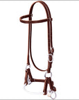 Weaver Leather Deluxe Latigo Leather Side Pull Single Rope Horse Headstall