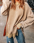 Ella Ribbed Trim Oversized Sweatshirt