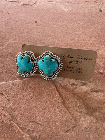 Shop Cactus Cuties: Handmade Sterling Silver Turquoise Earrings