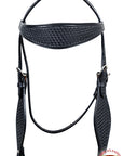 HILASON Western Horse Headstall Breast Collar Set Tack Genuine American Leather