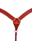 HILASON Western Horse Headstall Breast Collar Set Tack Genuine American Leather Basket Weave Mahogany