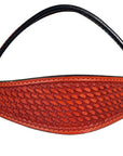 HILASON Western Horse Headstall Breast Collar Set Tack Genuine American Leather Basket Weave Mahogany