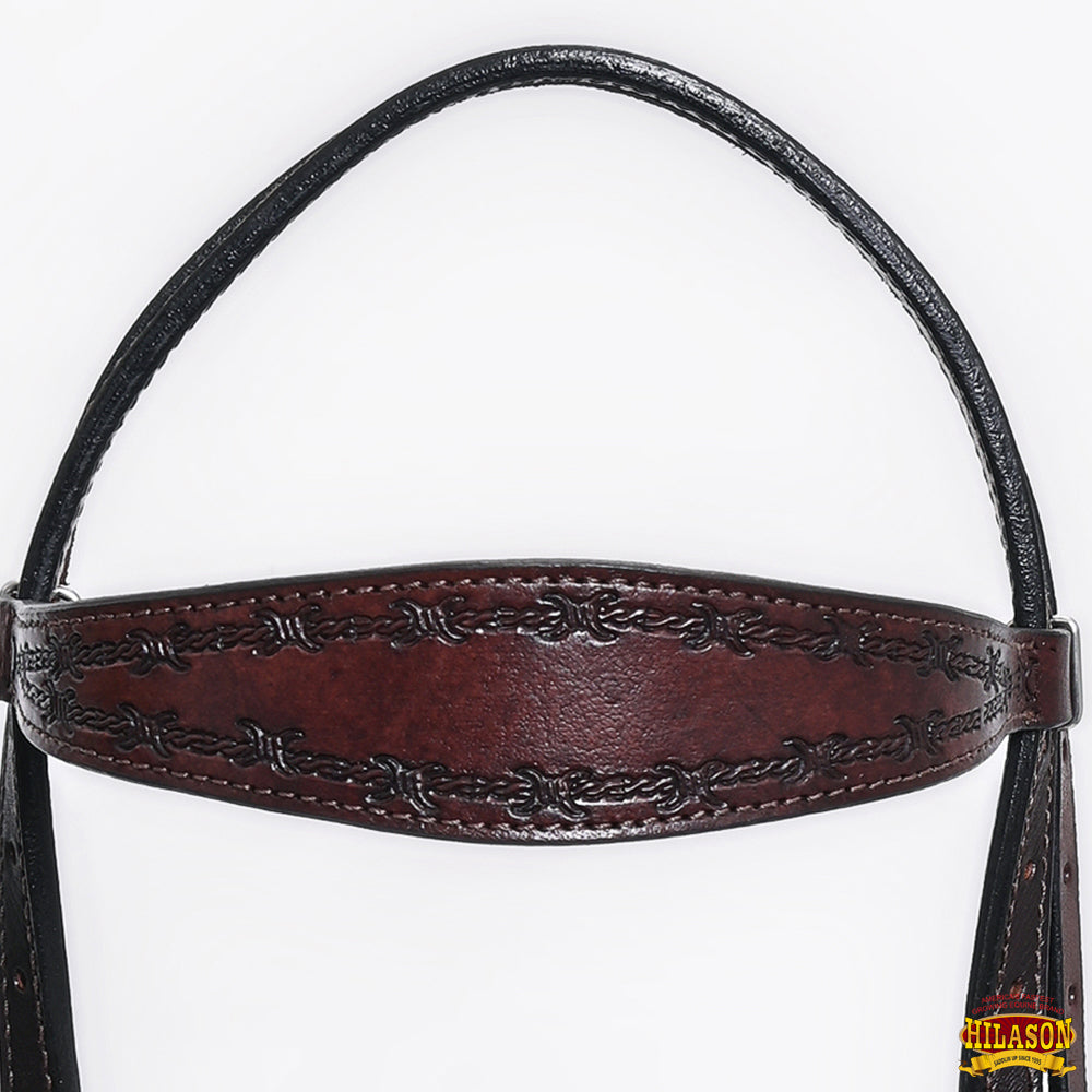 HILASON Western Horse Headstall Breast Collar Set Tack Genuine American Leather