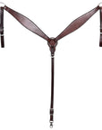 HILASON Western Horse Headstall Breast Collar Set Tack Genuine American Leather