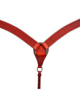 HILASON Western Horse Headstall Breast Collar Set Tack Genuine American Leather Basket Weave Mahogany