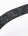 HILASON Western Horse Breast Collar Headstall Genuine American Leather Floral Black