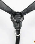 HILASON Western Horse Headstall Breast Collar Set Tack Genuine American Leather Plain Black