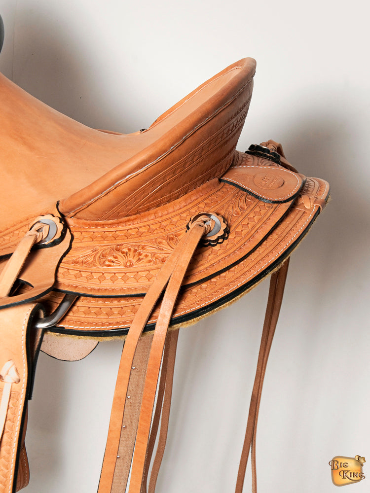 Western Horse Wade Saddle American Leather Ranch Roping Tan