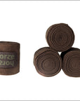 Brown Horze Embrace Polar Fleece Leg Protection Wrap Bandage Set Of 4 Horse