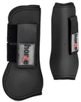 Full Black Horze Leg Neoprene Tendon Fetlock Boots Horse Jumping Protection Pair