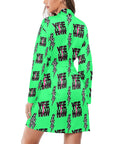 Neon Yeehaw Women's Belted Satin Feel Dressing Lounge Robe