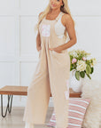 Luciana Ribbed Side Pocket Wide Leg Jumpsuit