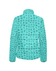 Turquoise Cattle Brands Women's Puffy Bomber Jacket