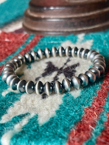 Vinita Cowboy Bracelet | Handmade 5mm Sterling Silver Beaded Design