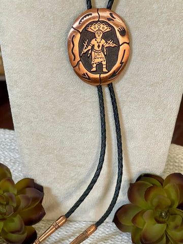 Vintage Handmade Copper Bolo Tie