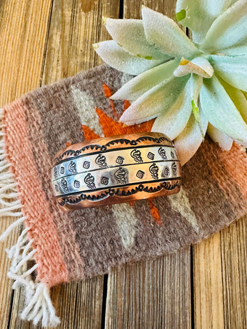 Navajo Copper and Sterling Silver Cuff Bracelet Signed