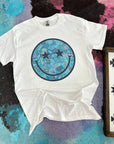 Turquoise Smiley TEE or CREWNECK