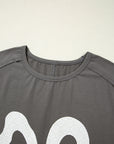 Lace Bow Raw Edge T-Shirt