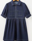 Melina Zipped up Denim Dress