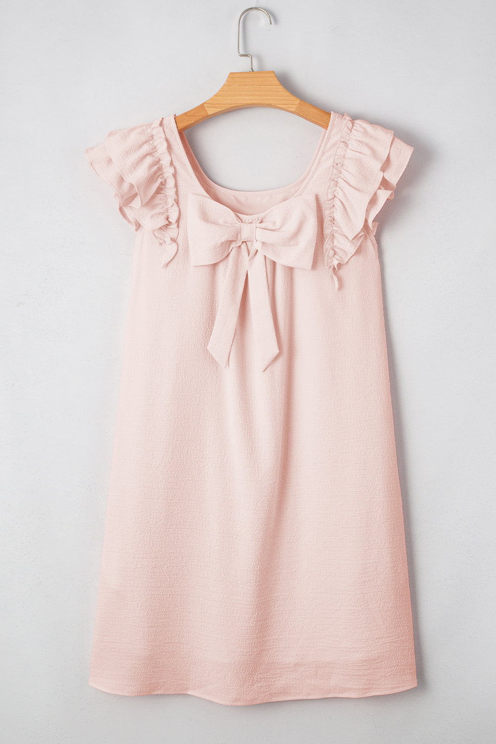 Bow Back Flutter Sleeve Mini Dress