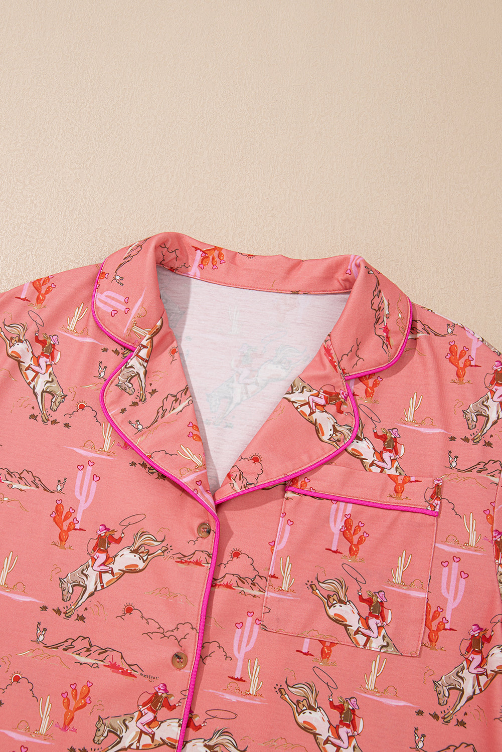 Western Cowgirl Top &amp; Shorts Pajama Set
