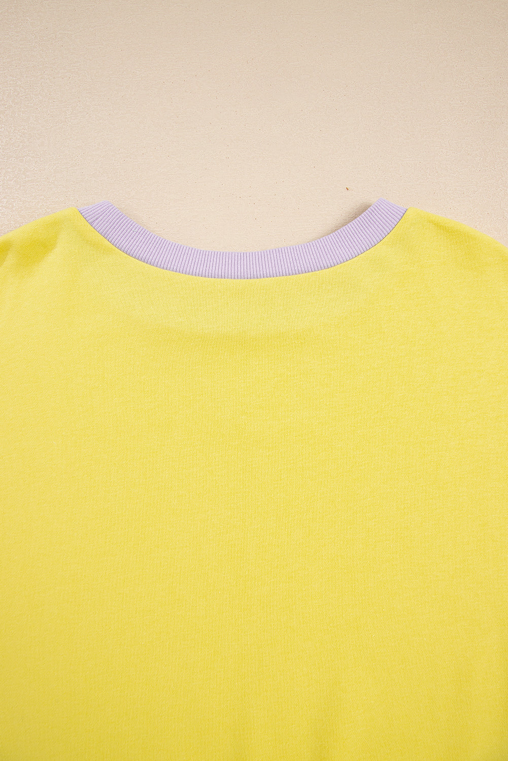 Yellow Striped Color Block Patchwork Crewneck Plus Size Pullover Sweatshirt