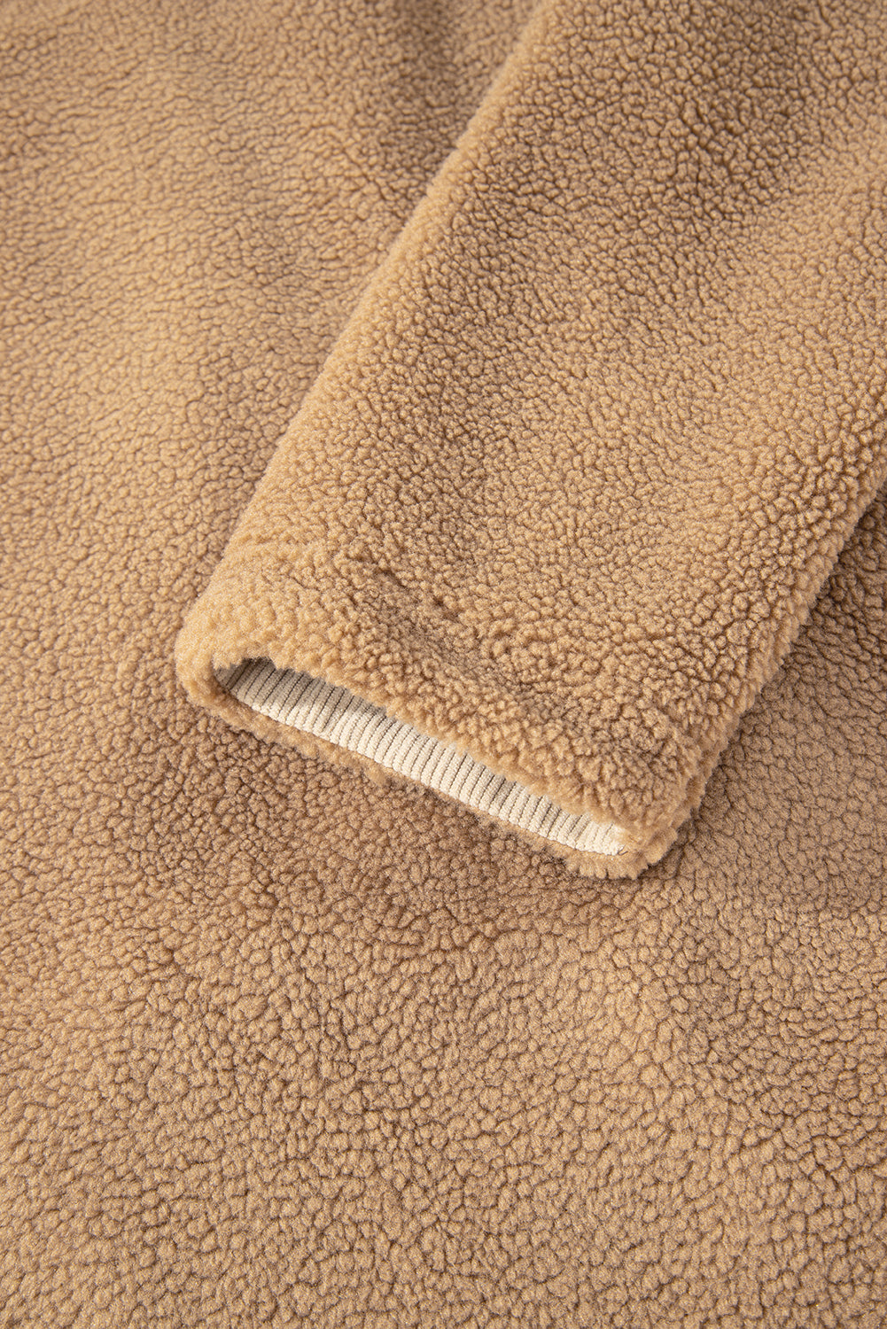 Fleece Corduroy Patchwork Button Up Jacket