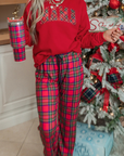 Christmas Plaid Mama Pullover and Pants Set