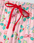 Christmas Holly Top and Shorts Pajama Set