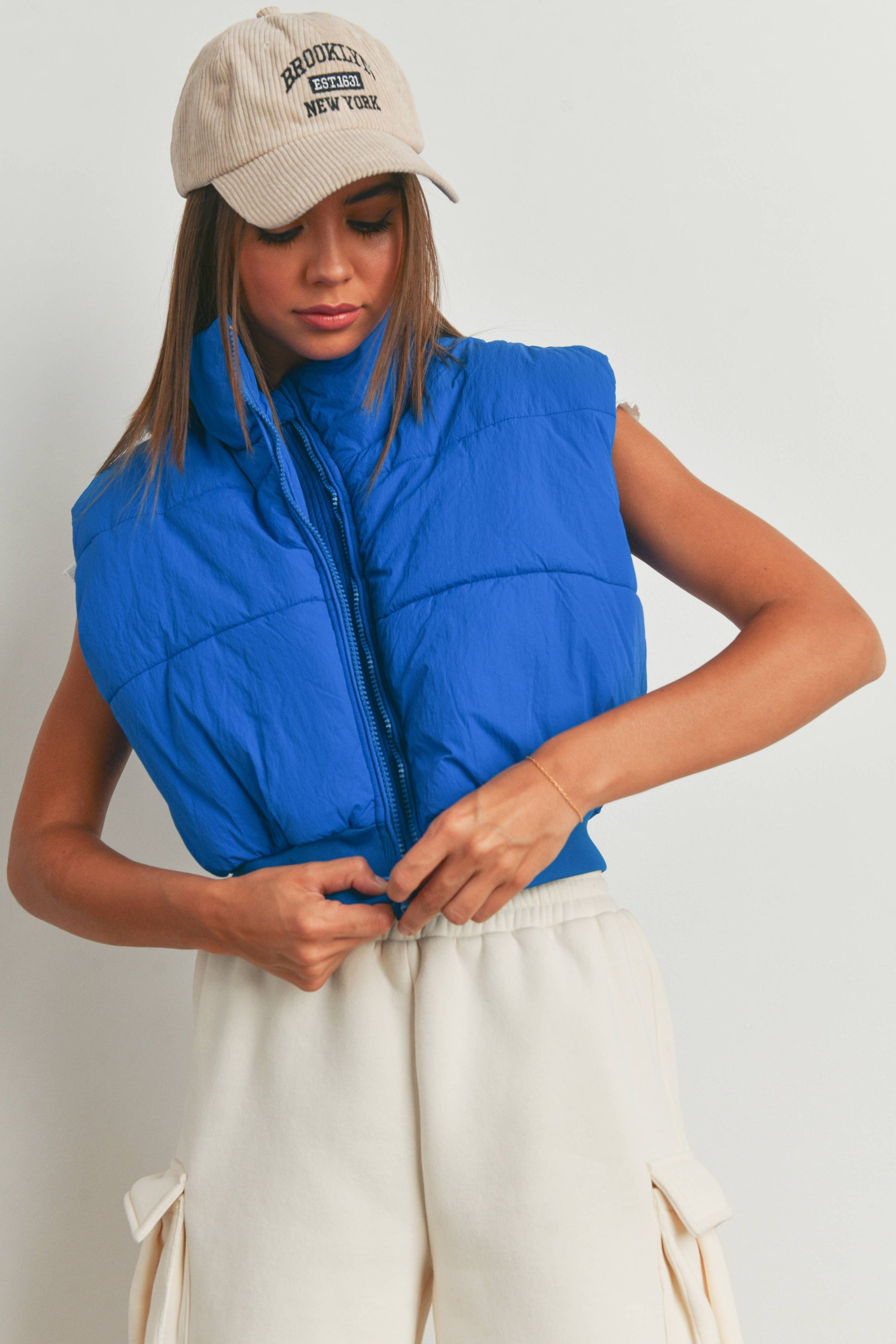 Crop Puffer Vest