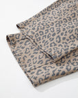 Leopard Drawstring Elastic Waist Pocketed Jeans