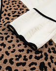 Leopard Star Patchwork Open Front Hooded Jacket