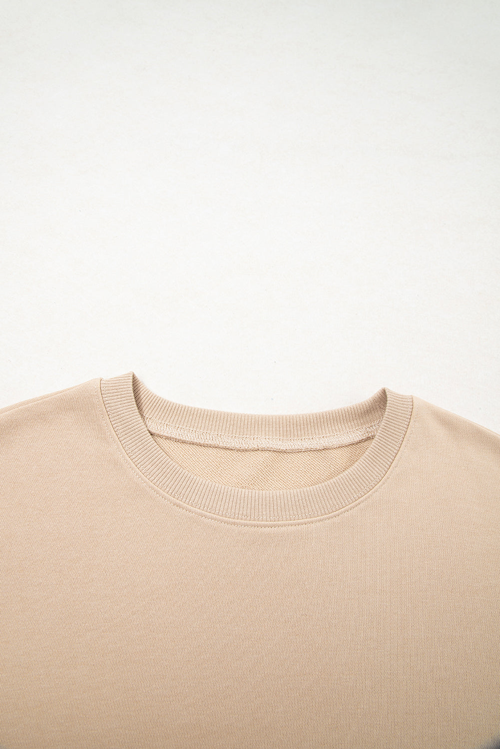 Plaid Patchwork Long Sleeve Raw Seam Sweatshirt