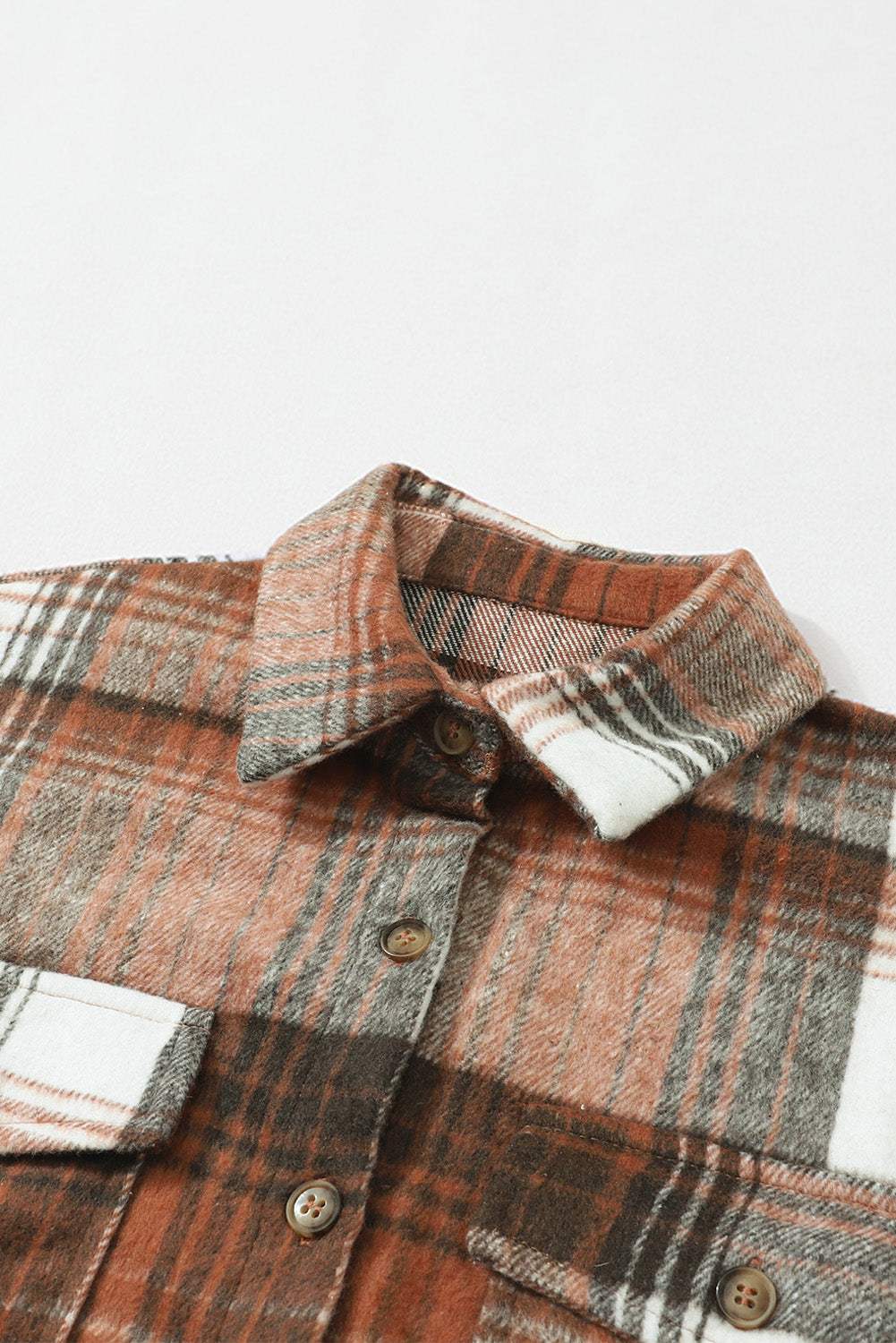Plaid Flap Pocket Shacket