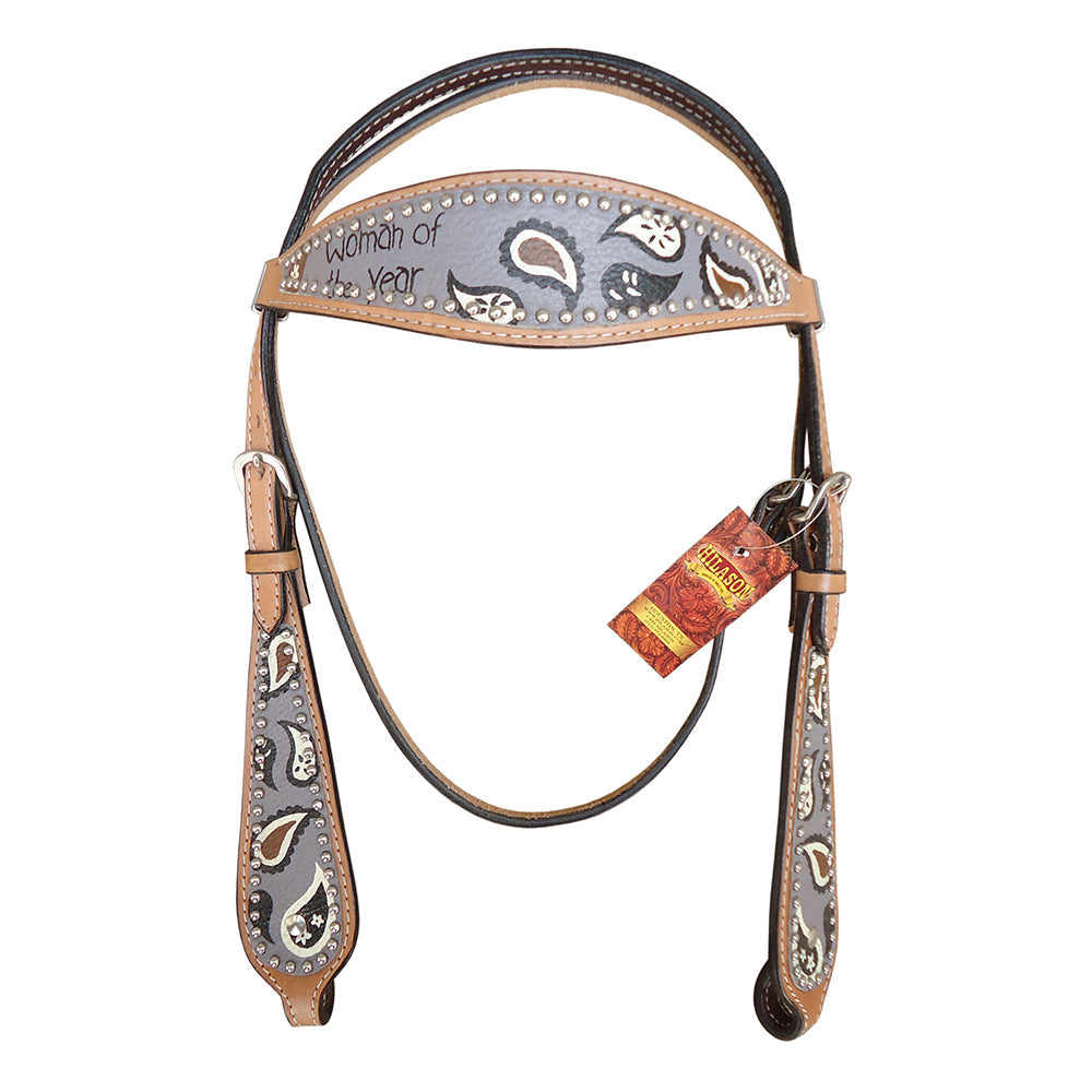 HILASON W. H. Leather Headstall &amp; Breast Collar Set Tan – Hilason