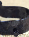 Hilason Black Steel Men Rodeo Spurs 15 Degree Offset