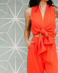 The Jemma Jumpsuit in Red