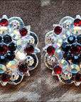 Black Siam Ab Crystals 1-1/4In Berry Headstall Saddle Hilason