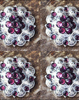 Amethyst Crystal Berry Headstall Saddle Tack Cowgirl Hilason