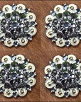 Hilason Black Daimond Crystals 1-1/4 Berry Concho Rhinestone Tack Saddle