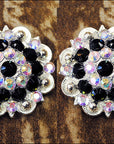 Black Ab Crystals Berry Headstall Saddle Tack Cowgirl Hilason