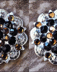 Black Brown Crystals Berry Headstall Saddle Cowgirl Hilason