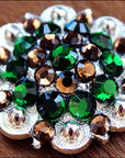 Brown Green Crystal Berry Headstall Saddle Cowgirl Hilason