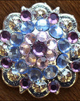 Rose Aqua Marine Crystal Berry Headstall Saddle Hilason